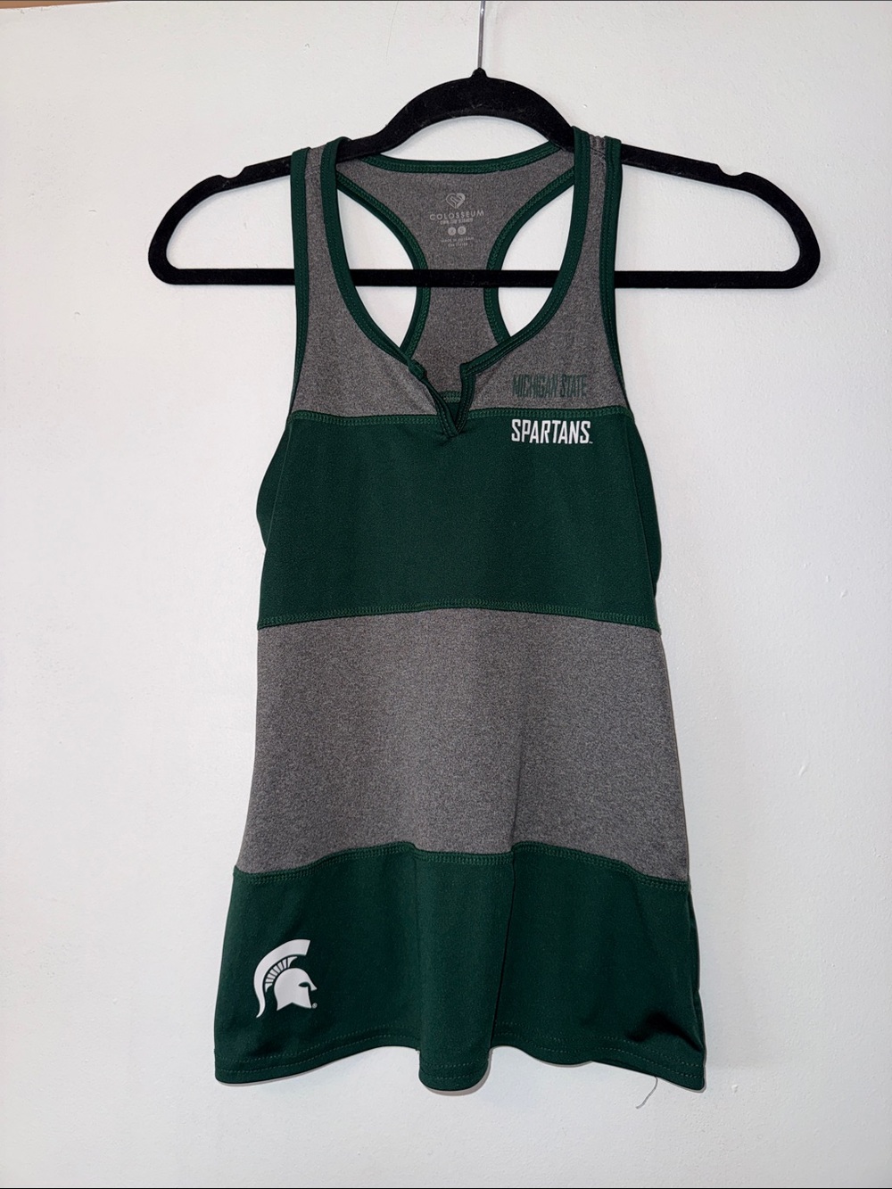 Colosseum Green & Gray Michigan State Spartans Tank